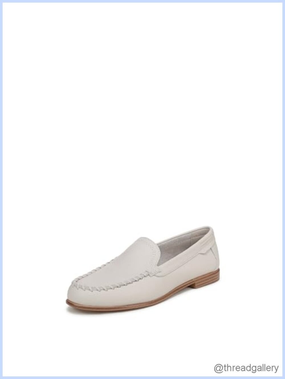 Womens Leather Loafers Slip On Moc Toe Comfort Work Casual Shoes